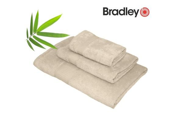 Бамбуковое полотенце 30х50 см, бежевое