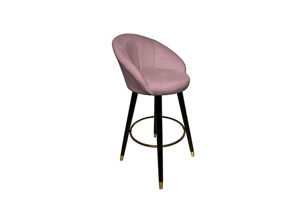 Барный стул Glam, розовый/золотистый/чёрный