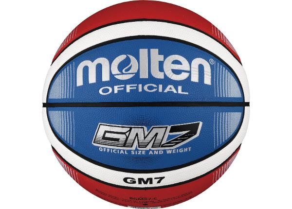 Баскетбольный мяч gn7 синтетическая кожа бело-красно-синий Molten