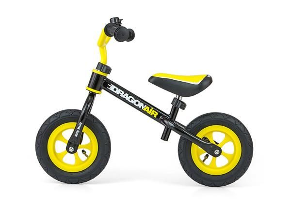 Беговой велосипед Milly Mally Dragon AIR жёлтый/чёрный
