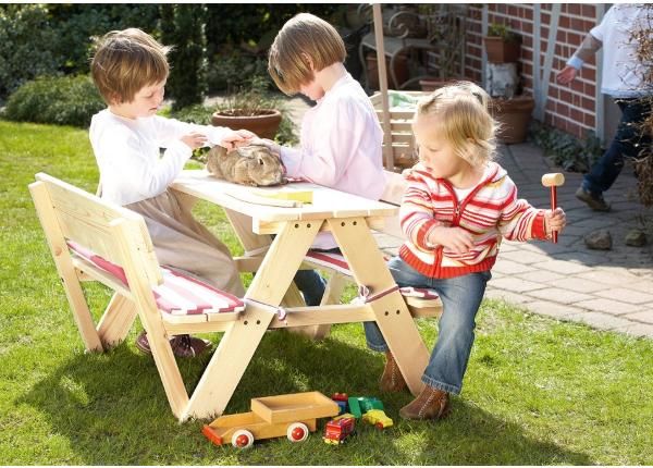 Детский деревянный стол для пикника 90x100 cm