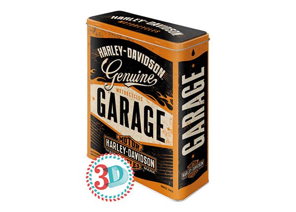 Жестяная коробка 3D Harley-Davidson Garage 4 л