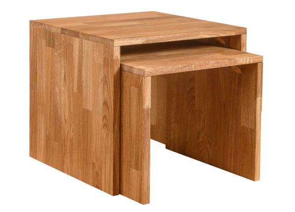 Журнальный стол из массива дуба Duo1, 45x45x45 cm