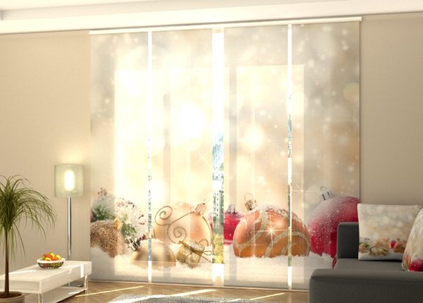 Затемняющая панельная штора Christmas Lights and Snow 240x240 см