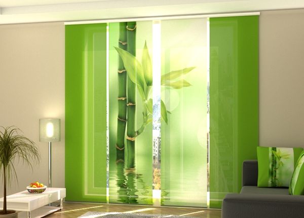 Затемняющая панельная штора Green Bamboo 240x240 см