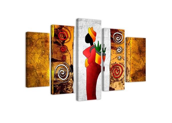 Картина из 5-частей African Woman 100x70 см
