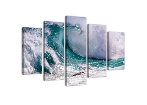 Картина из 5-частей Foaming Wave 100x70 см