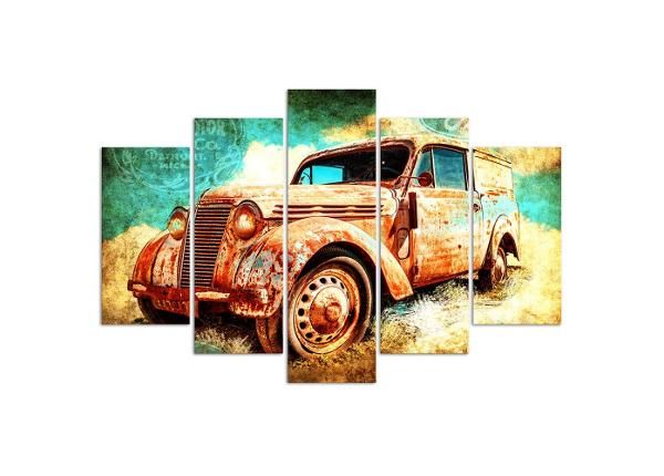 Картина из 5-частей Rusty car 150x100 см