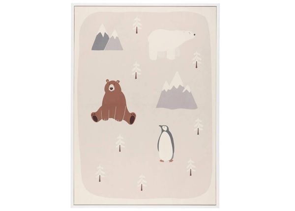 Картина Bears and Penguins 50x70 cm бежевый