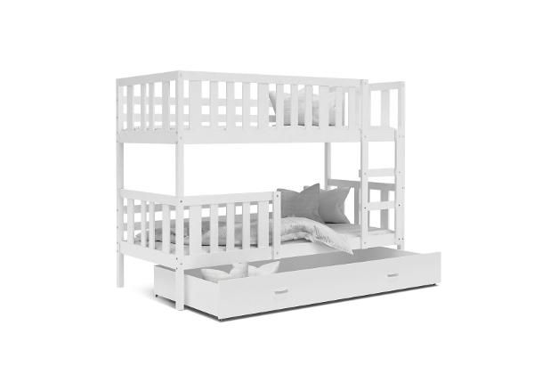 Комплект двухъярусной кровати 80x190 cm, белый