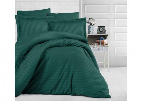 Комплект постельного белья из сатина Uni Oil Green 200x220 см