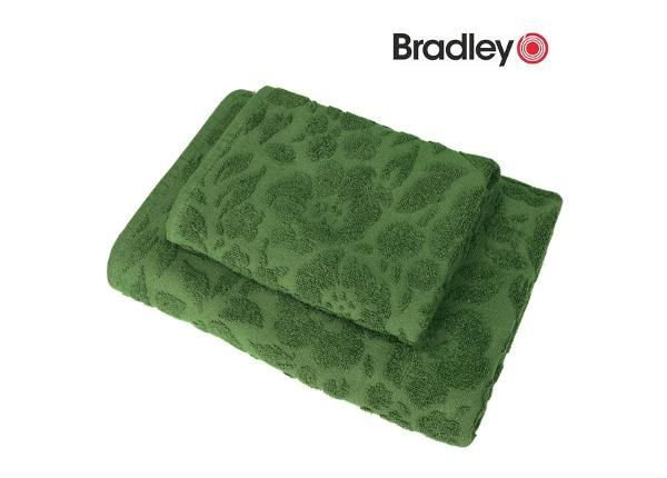Махровое полотенце 70x140 см зеленое