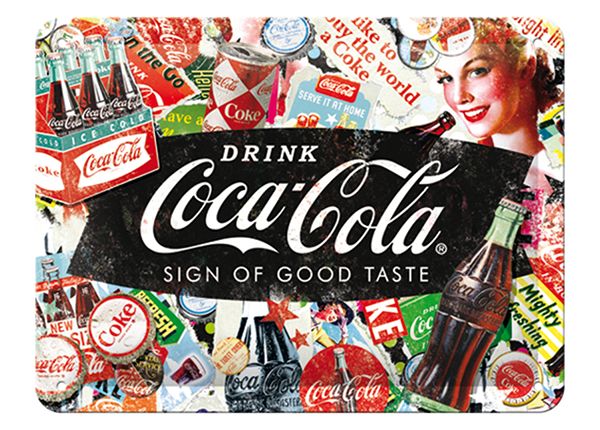 Металлический постер в ретро-стиле Coca-Cola Collage 15x20 cm