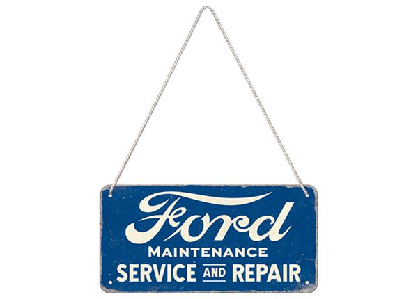 Металлический постер в ретро-стиле Ford - Service & Repair 10x20 см