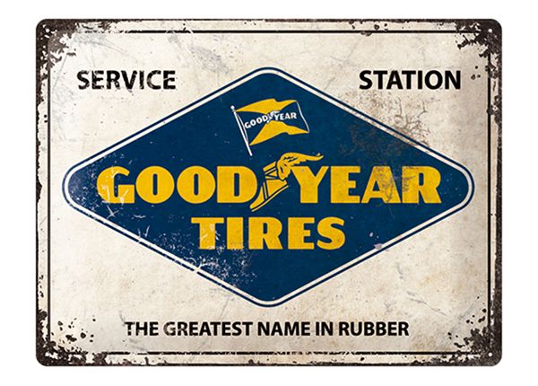 Металлический постер в ретро-стиле GoodYear Logo 30x40 cm