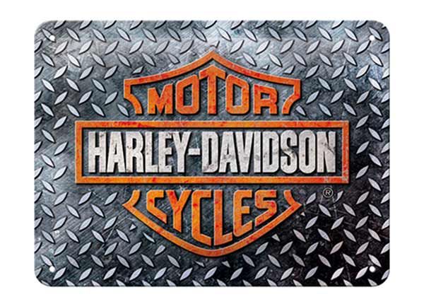 Металлический постер в ретро-стиле Harley-Davidson - Diamond Plate 15x20 см