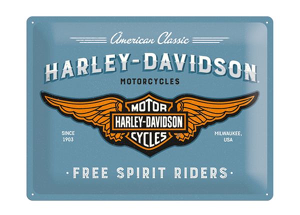 Металлический постер в ретро-стиле Harley-Davidson logo 30x40 cm
