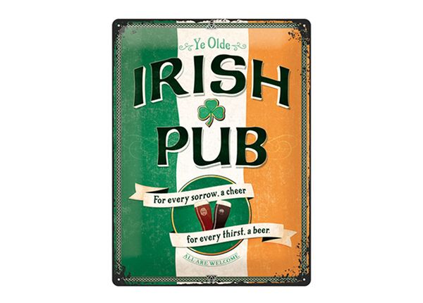 Металлический постер в ретро-стиле Irish Pub 30x40 см