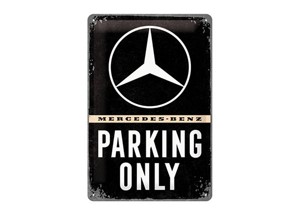 Металлический постер в ретро-стиле Mercedes-Benz Parking Only 20x30 см