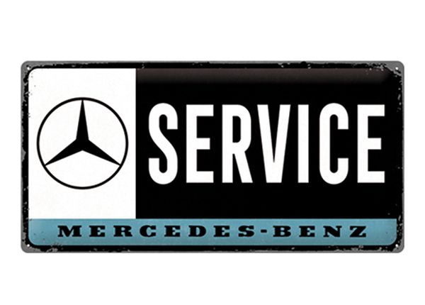 Металлический постер в ретро-стиле Mercedes-Benz - Service 25x50 см