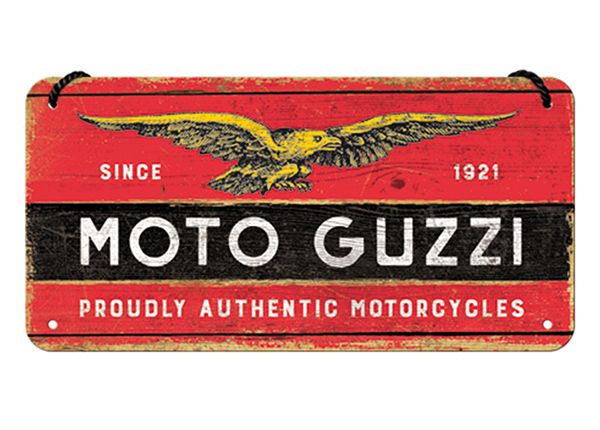 Металлический постер в ретро-стиле Moto Guzzi 10x20 см