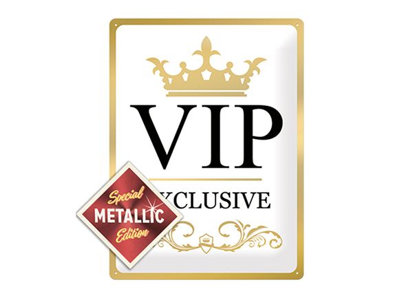 Металлический постер в ретро-стиле VIP Exclusive Metallic 30x40 см