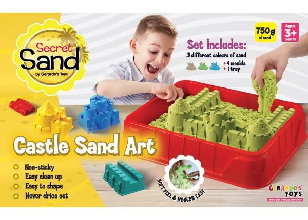 Набор для лепки из песка Замок с подставкой 5 деталей Gerardo's Toys Secret Sand 750 г