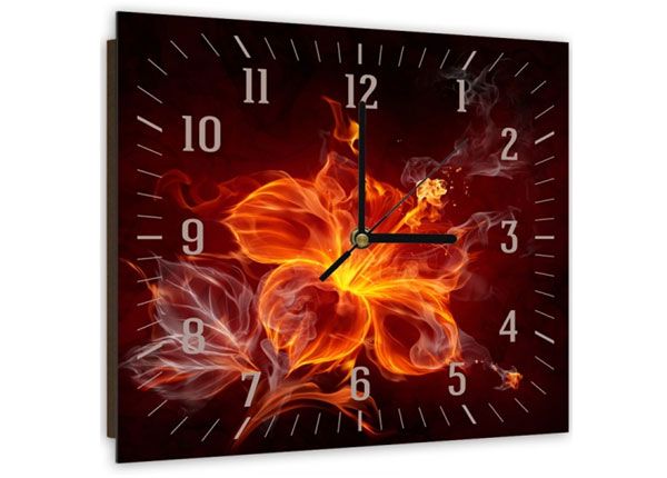 Настенные часы с изображением Fire flower