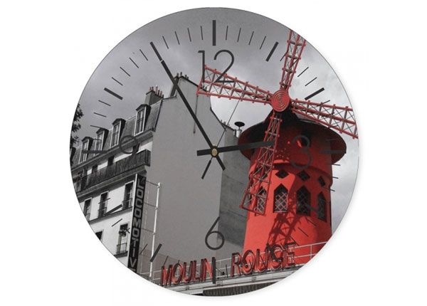 Настенные часы с изображением Moulin Rouge