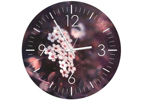 Настенные часы с изображением Small white flowers 1