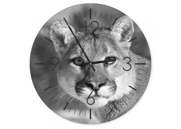 Настенные часы с изображением Wild cat