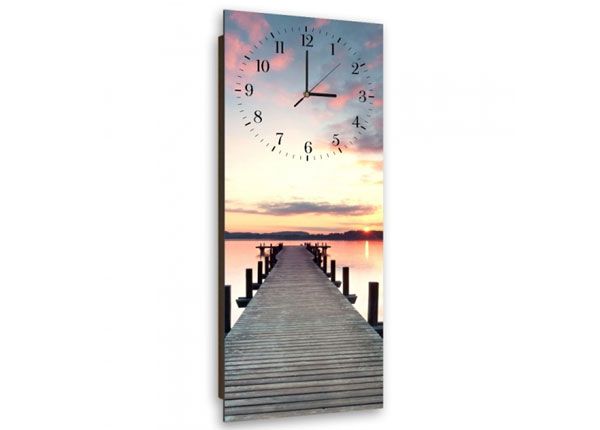 Настенные часы с картиной Bridge at sunset