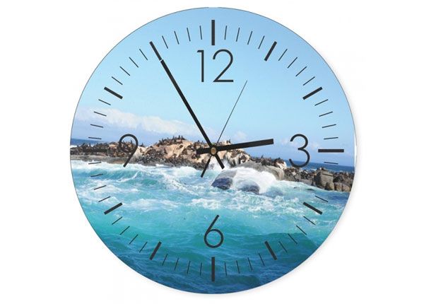 Настенные часы с картиной Seals and the sea
