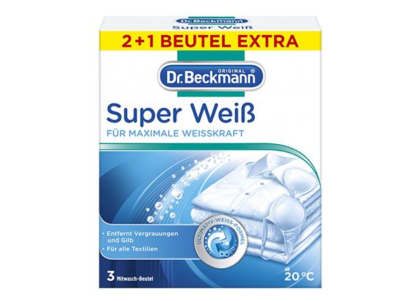 Отбеливатель для стирки Dr.Beckmann Super White промоупаковка 3x40 г