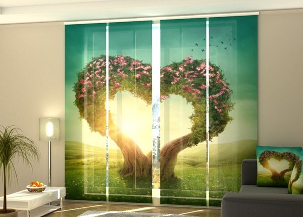Полузатемняющая панельная штора Heart tree 240x240 см