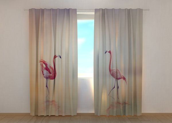 Полузатемняющая штора Pink Flamingoes at Sunset 240x220 cm