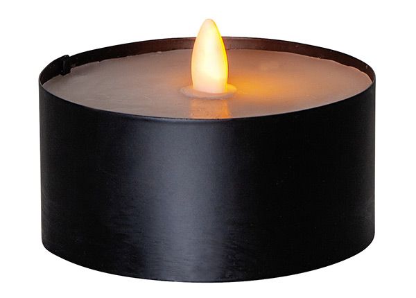 Светодиодная уличная свеча Torch, черная