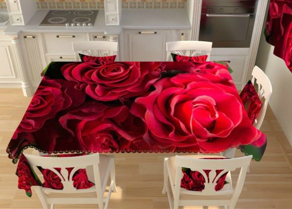 Скатерть Красные розы 145х200 см