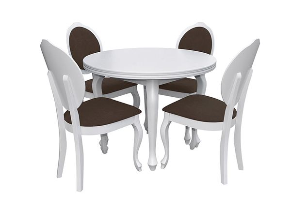 Удлиняющийся обеденный стол 100x100-140 cm + 4 стула