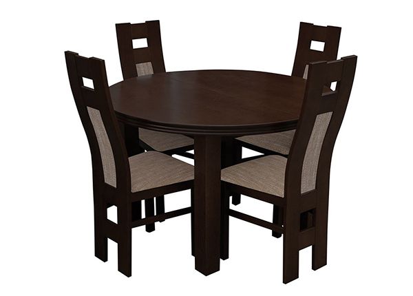 Удлиняющийся обеденный стол 100x100-140 cm + 4 стула