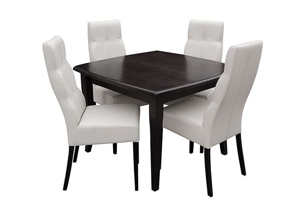 Удлиняющийся обеденный стол 100x100-250 cm + 4 стула