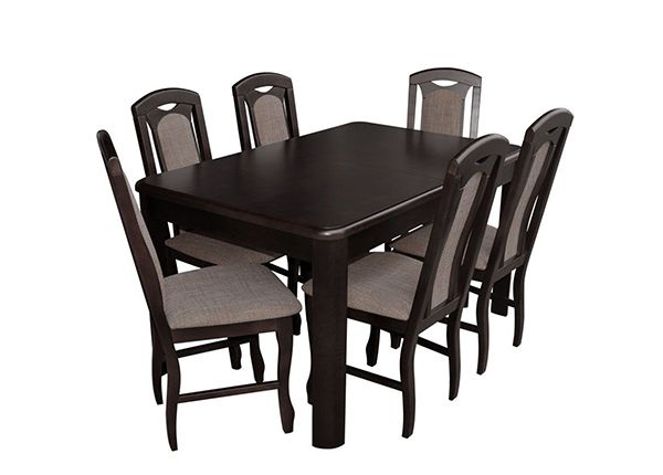 Удлиняющийся обеденный стол 90x150-230 cm + 6 стульев