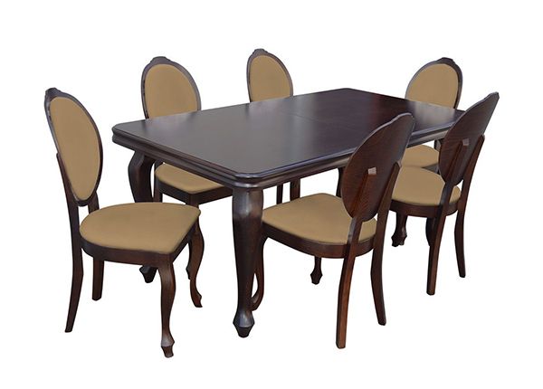 Удлиняющийся обеденный стол 90x170-250 cm + 6 стульев