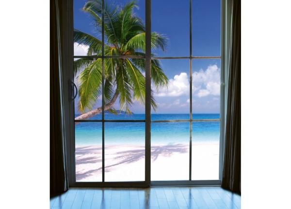 Флизелиновые фотообои Beach window view 225x250 см