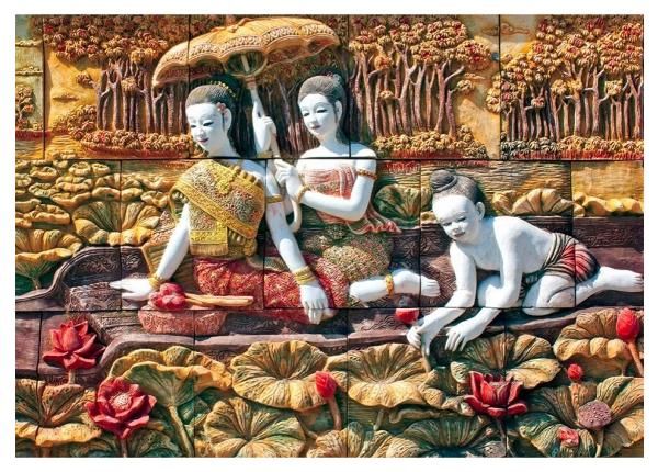 Флизелиновые фотообои Thai Stone Carving on Temple Wall 368x254 см