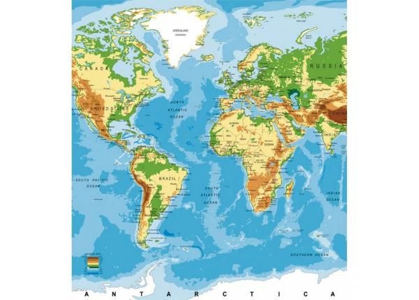 Флизелиновые фотообои World map 225x250 см