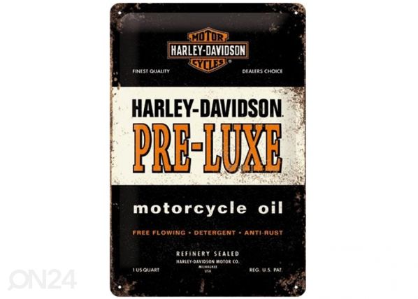 Металлический постер в ретро-стиле Harley-Davidson Pre-Luxe 20x30 cm