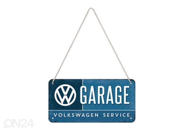 Металлический постер в ретро-стиле VW Garage 10x20 cm