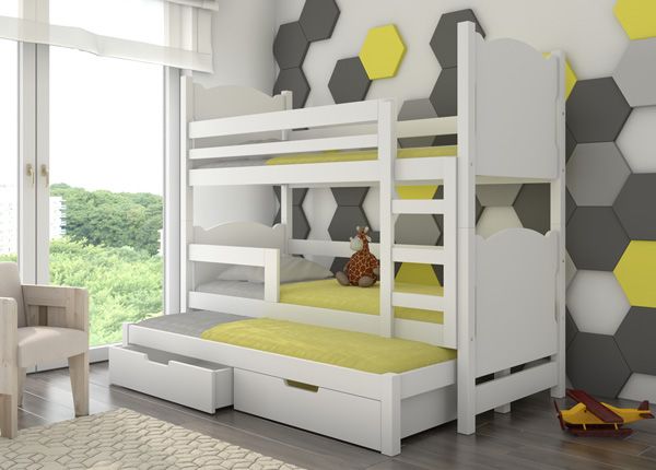 3-местная двухъярусная кровать Lena 75x180 cm