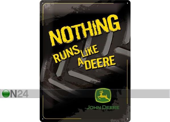 Металлический постер в ретро-стиле John Deere Nothing runs like a deere 30x40cm